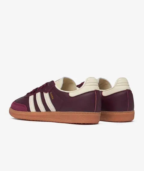 adidas Samba OG Maroon Gold Metallic — sapatilhas femininas adidas