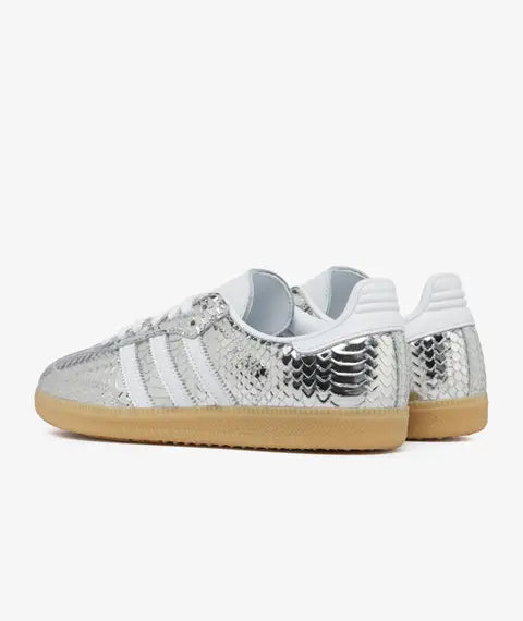 adidas Samba Patent Snakeskin Silver Metallic — sapatilhas femininas adidas