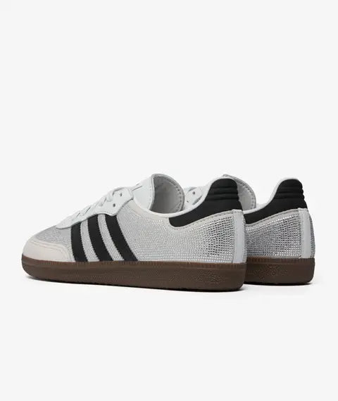 adidas Samba OG Rhinestone Crystal White Silver — sapatilhas femininas adidas