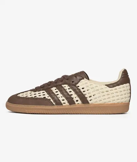 adidas Samba OG Basketweave Cream White Earth Strata — sapatilhas femininas adidas