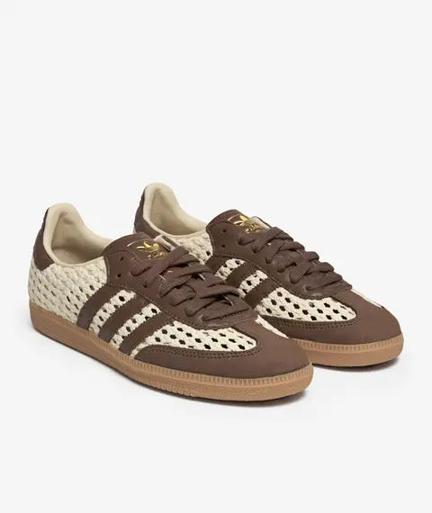 adidas Samba OG Basketweave Cream White Earth Strata — sapatilhas femininas adidas