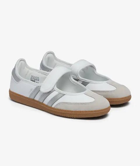 adidas Samba Jane White Silver Metallic (Women's) - Arena do Desporto