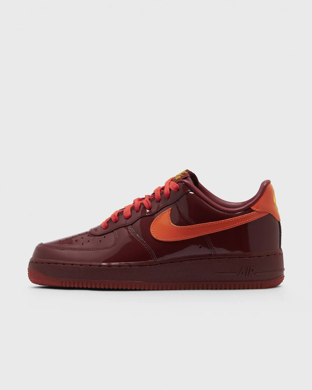 Nike Air Force 1 Low Patent Leather Dark Team Red Safety Orange