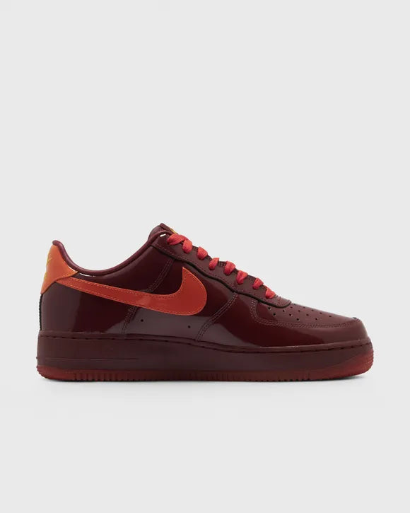 Nike Air Force 1 Low Patent Leather Dark Team Red Safety Orange