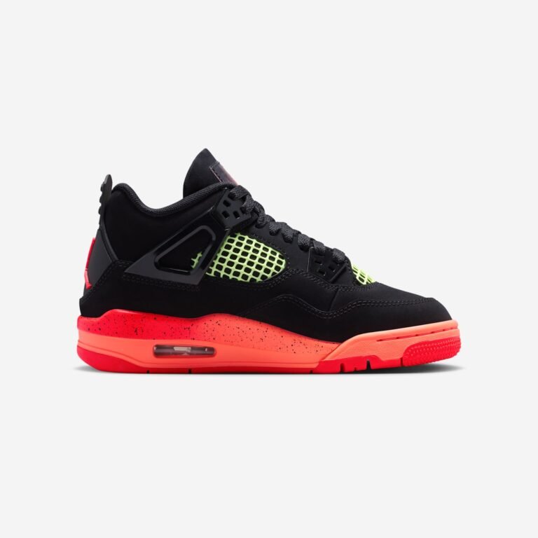 Jordan 4 Retro Black Infrared Barely Volt (GS) - Arena do Desporto